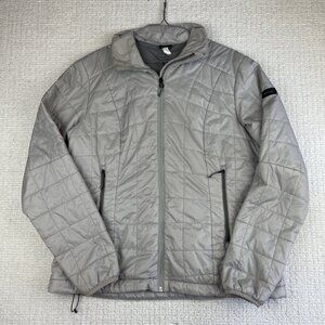 Decathlon Jacket Womens XL Gray Quilted Puffer Forclaz Trek 100 RFID Read*